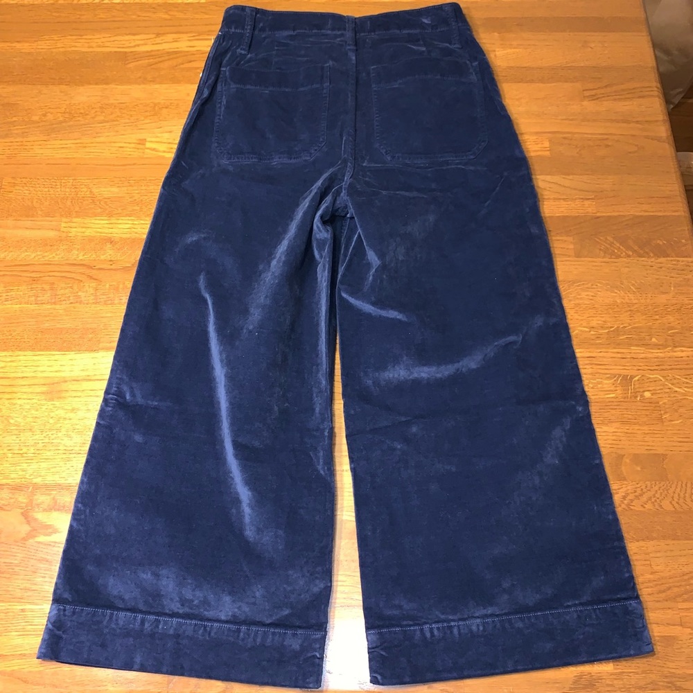 Madewell Velveteen Emmett Wide-Leg Crop Pants - Picture 6 of 8